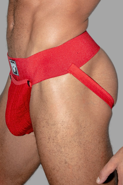 Dash Cyclone. Jockstrap with removable pouch. Red