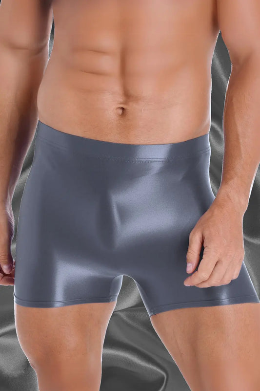 Wayne Ironsilk tight silky shorts. Gray