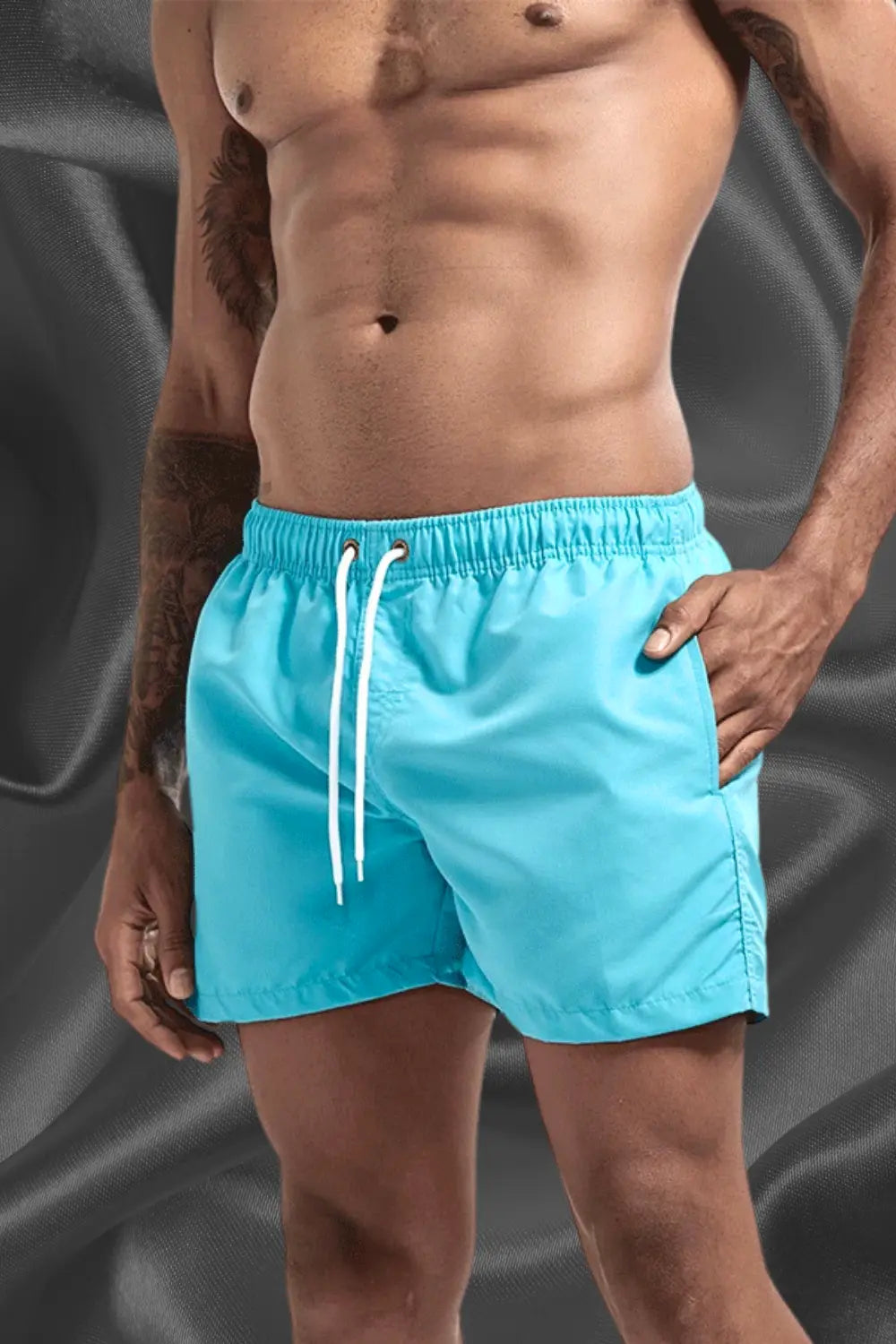 Miles Cyclone Soft-Touch Nylon Shorts. Sky Blue