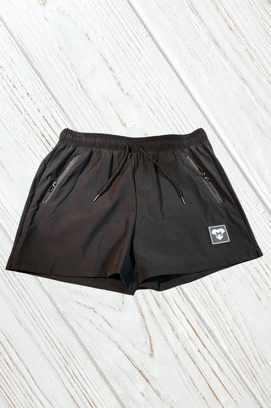 Jedd Synther Soft Shorts with Zip Pockets. Black