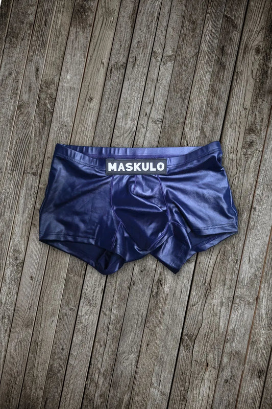 Flint Flash Shiny Trunk Shorts. Navy Blue &pn