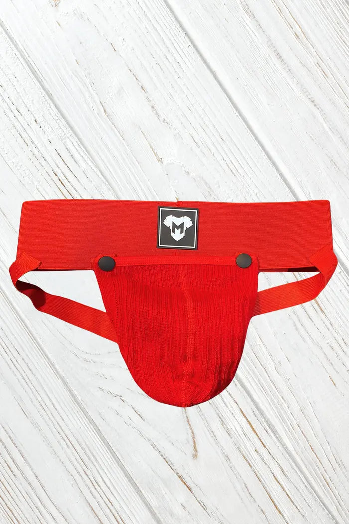 Dash Cyclone. Jockstrap with Removable Pouch. Red