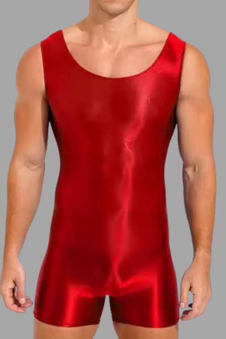 Pierce Ironsilk Tight Wrestling Singlet. Red