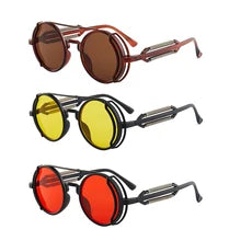 Maskulo NQ1388 Round Sunglasses in Black/Brown, made of PVC/Acryl, for daily wear, parties, and sports.