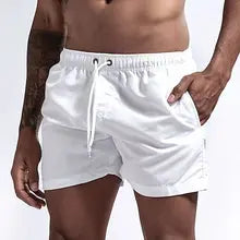 Maskulo NSH332 White Neon Nylon Shorts, soft with inner lining, for sports, gym, travel, and daily wear.