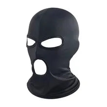 Maskulo NQ1316 Black 3 Openings Full Face Balaclava, elastic, breathable, quick-dry, for MTB cycling, outdoor sports, face cover, tactical activities, role-playing.