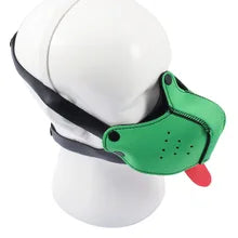 Green Pup Hood with Detachable Muzzle NQ1509 - Maskulo Berlin