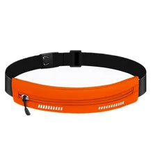 Maskulo NBG314 Compact Waterproof Orange/Black Fanny Pack for jogging, gym, travel.