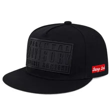 Maskulo NQ1340 Black Parental Advisory Premium Baseball Cap with PVC Patch. Flat design, cotton/spandex/polyester/PVC.