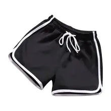 Maskulo NSH335 black jogging shorts with white stripe and lace, perfect for gym, sports, or casual wear.