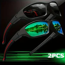 Maskulo NQ1383 Sportcar Sunglasses in Black/Green, made of PVC/Acryl, ideal for riding, sports, or daily wear.