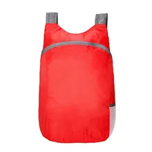 Maskulo NBG338 Lightweight Waterproof Backpack in red and black, made of Nylon/Polyester, soft folding, ideal for travel, gym, sports.