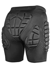 Maskulo NSH350 Black Protective Shorts for men, with thick padding for snowboard riding and similar activities. Made from Spandex and Nylon. Ideal for various activities.