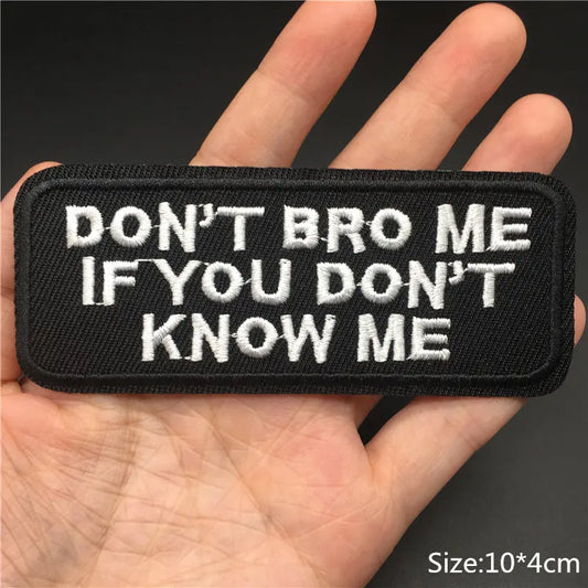 Bar Humor Slogan Patch by Maskulo Berlin - Black and White design, perfect for adding a humorous touch to your apparel.