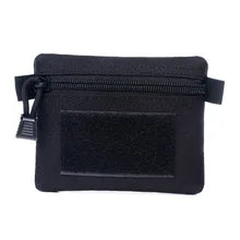 Maskulo NBG326 Black Mini Tactical Bag for phone, accessories, and cards. Made of durable nylon/polyester with zipper design, perfect for gym, travel, sports.