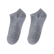 Maskulo Basic Ankle Socks NSC351 - Gray, plain, made of Cotton, Polyester, Spandex, for daily wear.