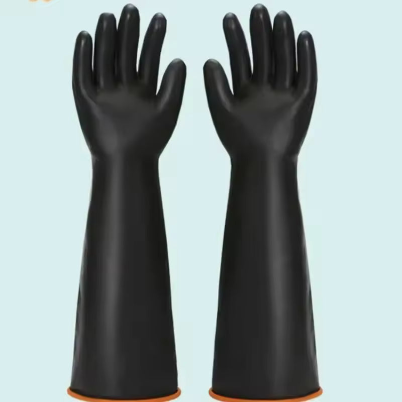 Black Latex Gloves 55 cm