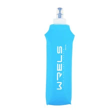 Maskulo NGL311 blue flexible 250ml water bottle, perfect for bicycle riding, gym, running, sports, walking, and travel. Made from plastic and silicone.