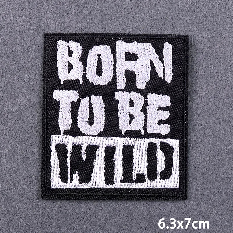 Warning Letters Embroidery Patches For Jeans Good V...