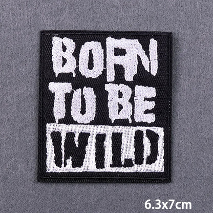 Warning Letters Embroidery Patches For Jeans Good V...