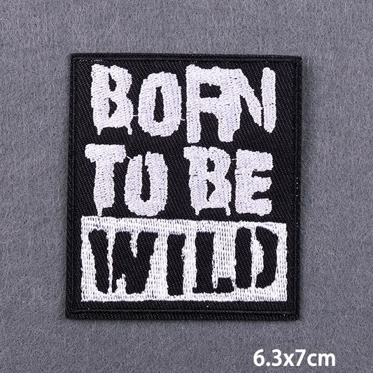 Warning Letters Embroidery Patches For Jeans Good V...