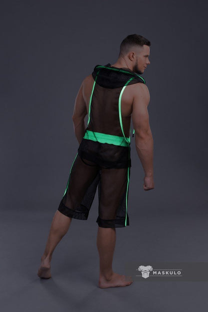 Youngero Classic. Mesh Hoodie Top. Blue Royal