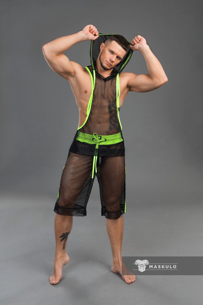 Youngero Classic. Mesh Hoodie Top. Blue Royal