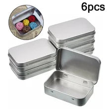 Maskulo NCS311 Silver Metal Mini Container, portable 5x9cm box for travel, great gift idea.