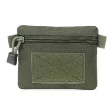 Maskulo NBG325 Green Army Tactical Bag: Mini, zipper design, nylon/polyester, ideal for phone, accessories, cards, gym, travel.