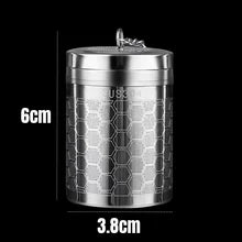 Maskulo NCS314 Silver Metal Travel Tea Infuser with chain, ideal for herbs and travel.