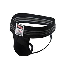 Maskulo NJS302 Black Classic Cotton Synthetic Jockstrap for men, wide band, ideal for gym, sports, and daily wear.