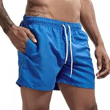 Maskulo NSH324 Free-to-body Nylon Shorts in Blue Royal with 2 pockets and white waist lace, soft inner lining, ideal for gym, running, and daily wear.
