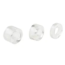 Maskulo NCR319 Transparent White Silicone Cock Ring, 1cm wide, for longer, more stable shape retention in bedroom games, parties, or role-playing.