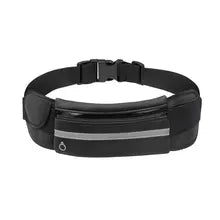 Maskulo NBG311 Neoprene Waist Bag - Black Waterproof Fanny Pack, ideal for sports, gym, travel, and parties.