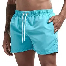 Maskulo NSH325 Free-to-body Nylon Shorts in Blue Sky with 2 pockets and white waist lace. Soft to touch, inner lining. Ideal for summer, indoors, bicycle riding, daily wear, gym, party, running, jogging, sports, travel, and walking.