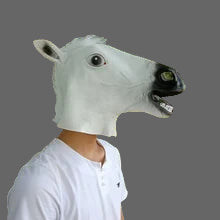 White Horse Full Head Rubber Mask for Role-Playing