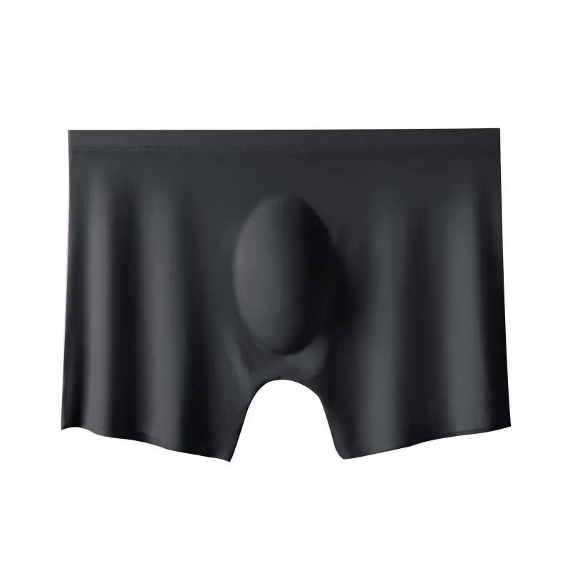 Maskulo Seamless Ice Silk Trunks in black, offering ultimate comfort and a smooth fit for any season.