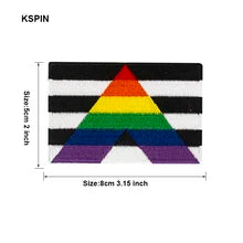 Rainbow Pride Cotton Embroidery Patch from maskulo.berlin. Home Iron-On Applique and Thermoadhesive Sticker for clothes.