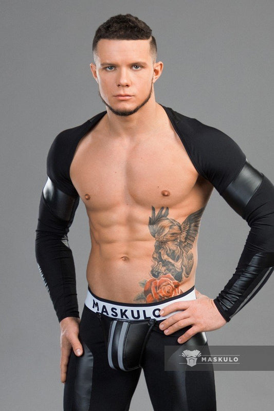 Youngero Classic. Crop Top. Long Sleeves. White Neon