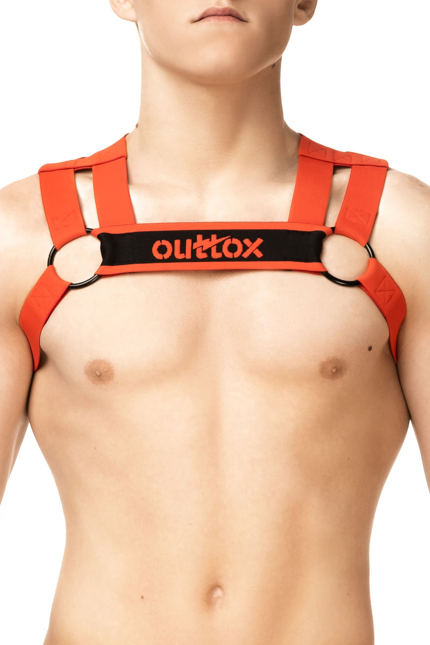 Outtox. Bulldog harness. Red