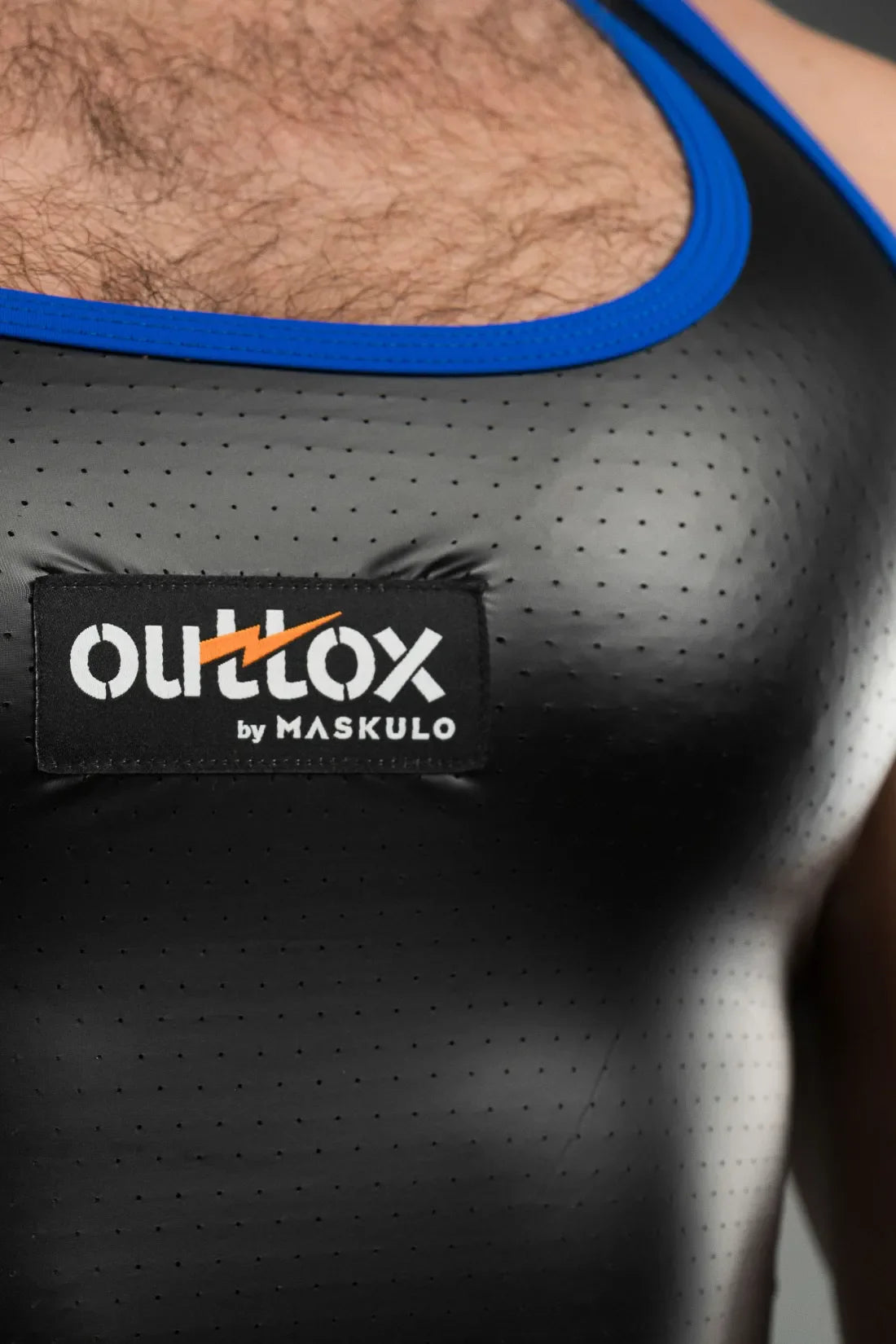 Outtox. Muskelshirt. Schwarz+Blau