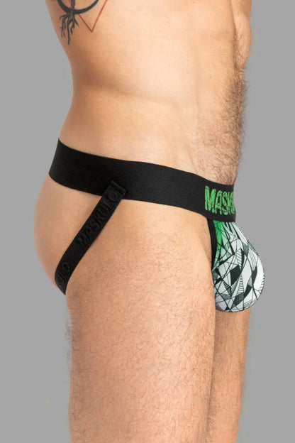 ARMOR Jock with ART - X effect. Black and Green - MJS157 - Y2 - www.maskulo.berlin - Local store