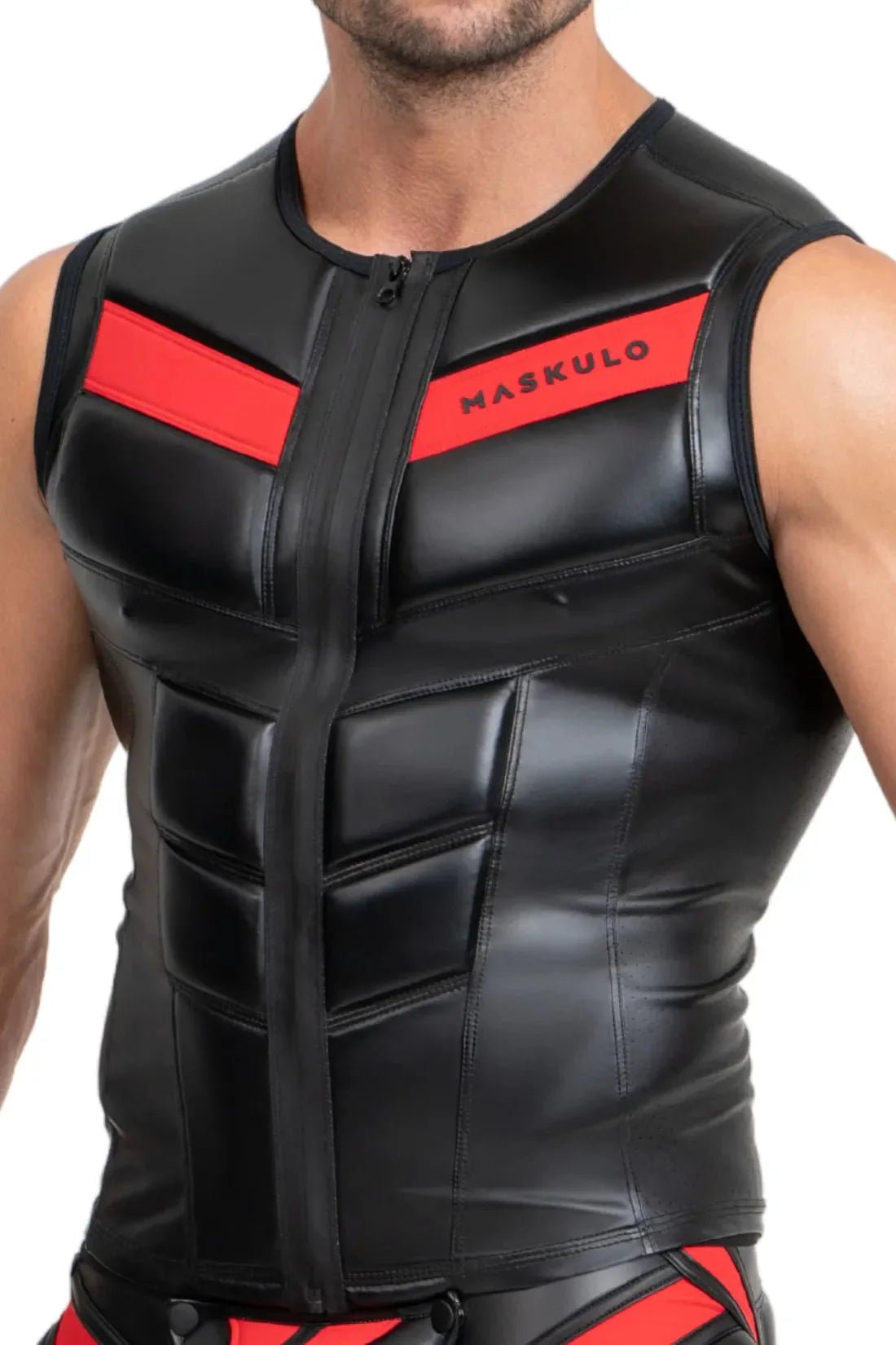 Armored 200-series. Zippered Vest. Red - MTP108-Y1 - www.maskulo.berlin - Local store