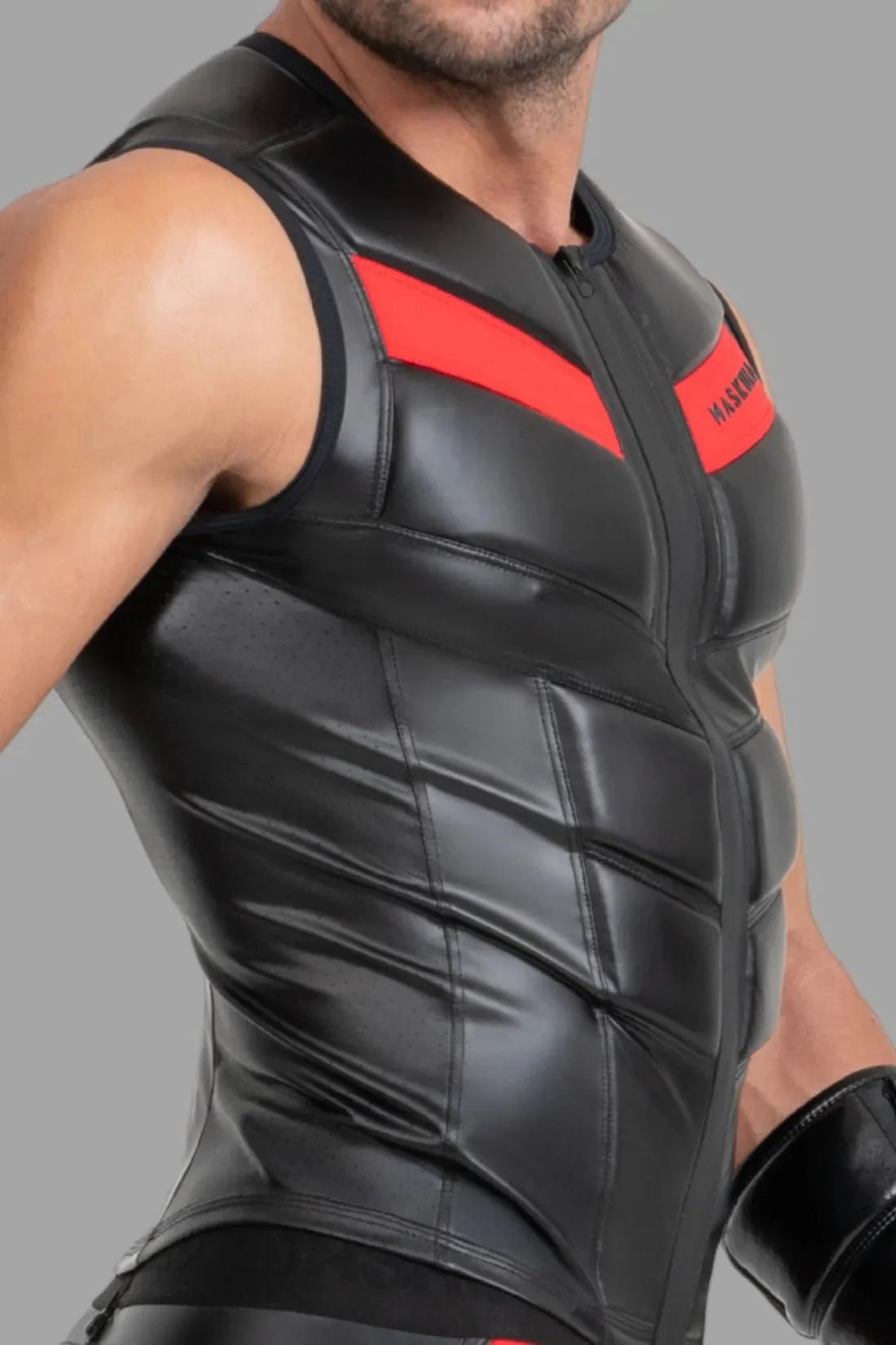 Armored 200-series. Zippered Vest. Red - MTP108-Y1 - www.maskulo.berlin - Local store