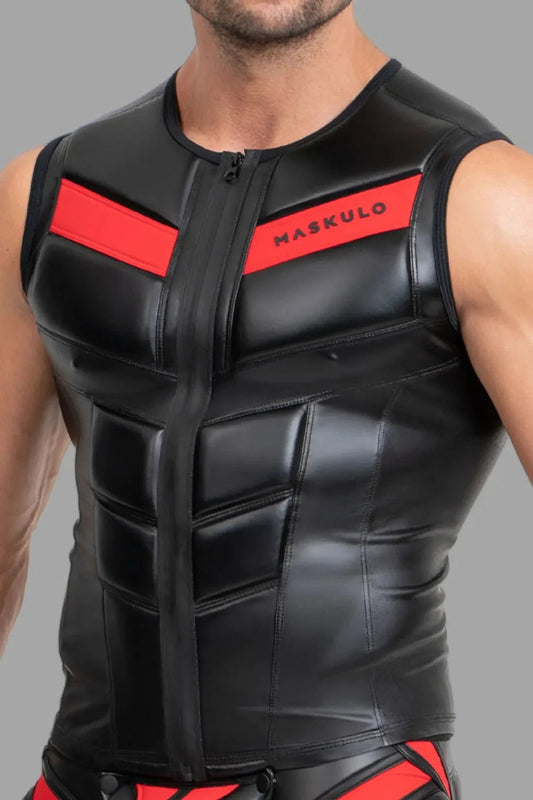 Armored 200-series. Zippered Vest. Red - MTP108-Y1 - www.maskulo.berlin - Local store