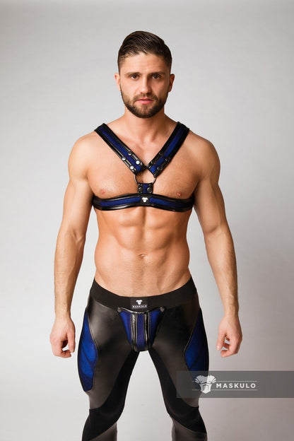 Armored. Color-Under. '2 Fronts' Chest Harness. Red - MHR127-Y1 9 - www.maskulo.berlin Local City Store