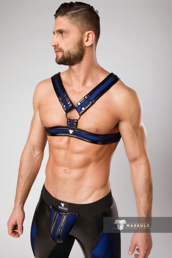 Armored. Color-Under. '2 Fronts' Chest Harness. Red - MHR127-Y1 2 - www.maskulo.berlin Local City Store