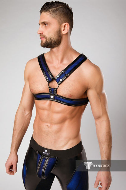 Armored. Color-Under. '2 Fronts' Chest Harness. Red - MHR127-Y1 2 - www.maskulo.berlin Local City Store