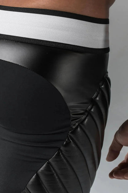 Armored. Men's Leggings. Codpiece. Zipped Rear. Black - MLG108 - Y5 - www.maskulo.berlin - Local store