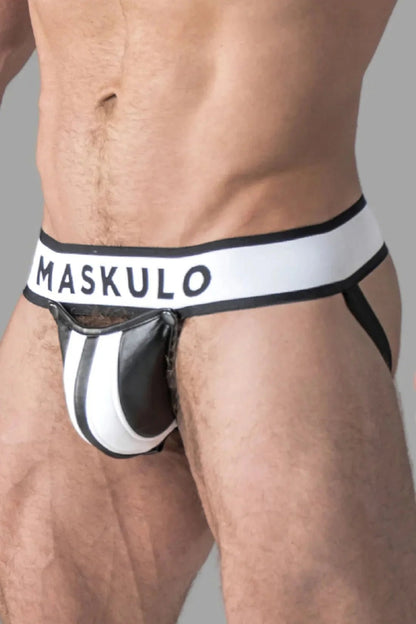 Armored Standard. Jockstrap. White + Black - MJS120-Y1 1 - www.maskulo.berlin Local City Store